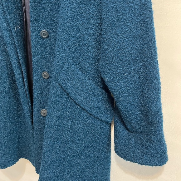 Utex Vintage winter coat popcorn material blue EUC. Sz 6 lined deep pockets - Picture 11 of 13